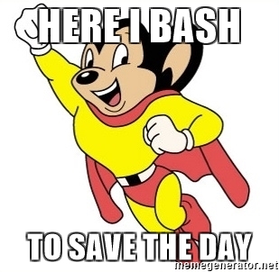 ‘Bash to the rescue!’